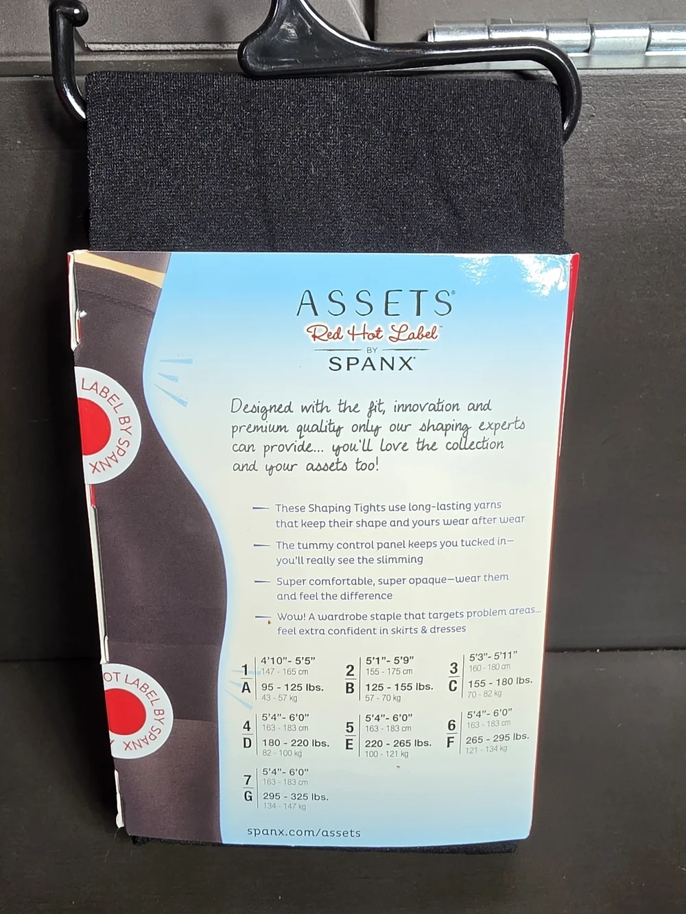 Spanx Assets Red Hot Label Black High-Waist Tights Size 6F